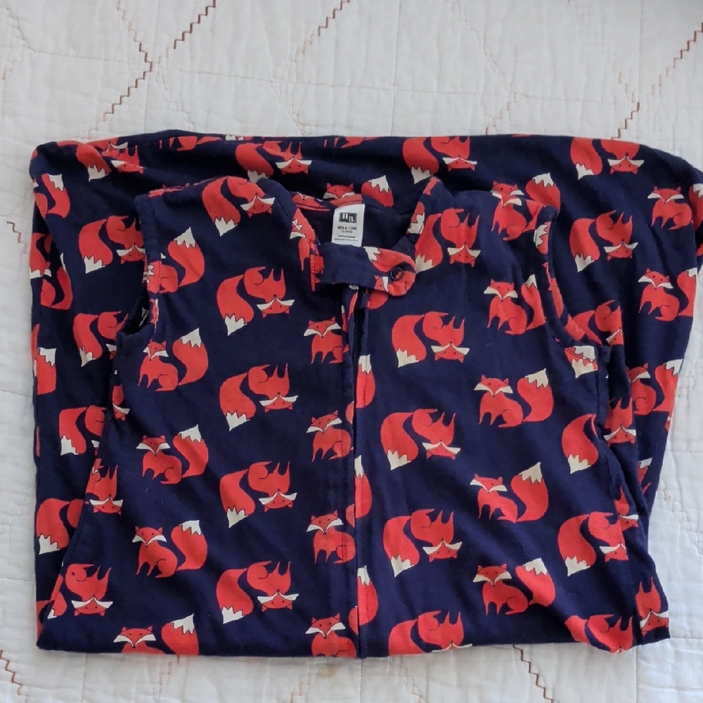 Fox Print Sleep sack, 6-12 Months